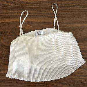 Princess Polly nice going out flowy top, white, super cute